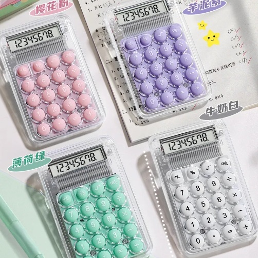 transparent mini calculator small cute portable good-looking counter student office portable calculator Specification drawing