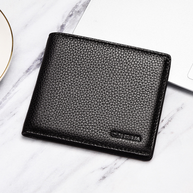 leather wallet men's short 2025 new thin change wallet card holder simple first layer cowhide wallet wholesale full figure