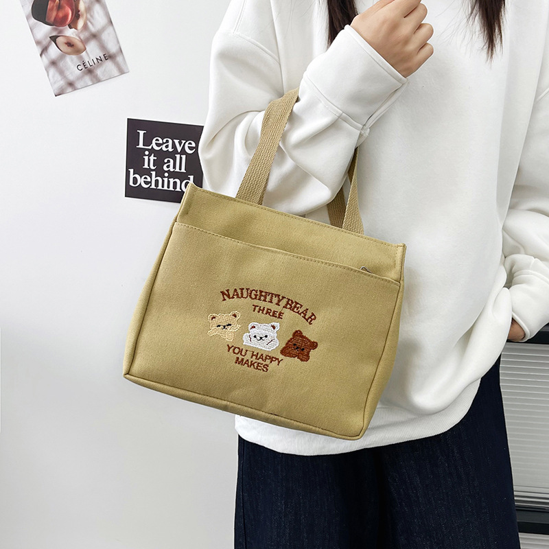 all-matching new casual simple personality printed lightweight tote women's western style lightweight and large capacity tote bag women's bag details Picture
