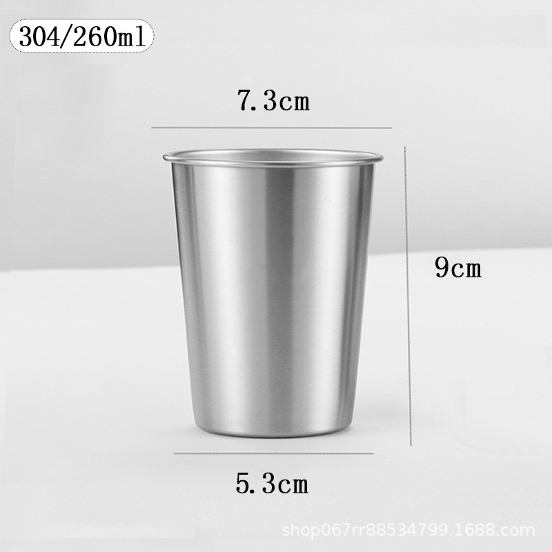 beige 304 stainless steel beer jar bar coffee cool drinks cup restaurant cup large-capacity water cup printed logo Application Scenario