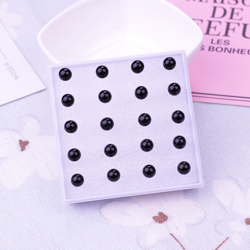 pearl earrings ear studs earrings female earrings plastic set stall small jewelry wholesale set yiwu wholesale resin Specification drawing