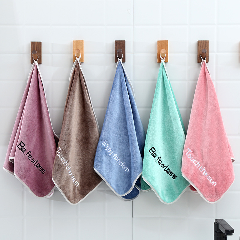 factory wholesale youth towel little daisy minimalism towel thickened absorbent household daily printed logo Specification drawing