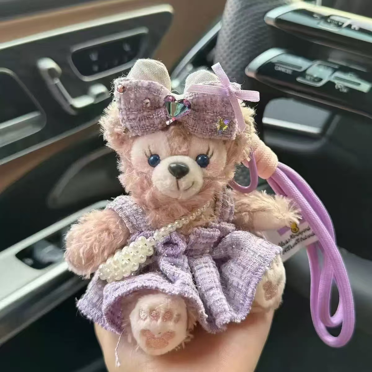 cute autumn and winter shelliemay duffy victory bear bag keychain lanyard plush doll hanger couple's birthday present Specification drawing