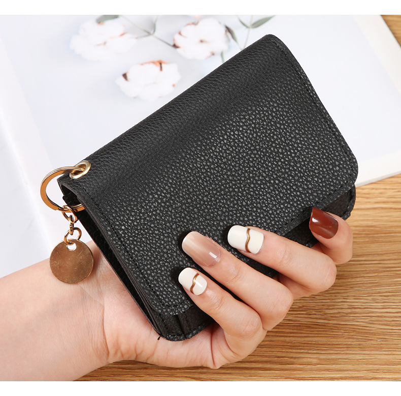[source factory] new women's wallet short coin purse mini and simple student coin purse women fashion card holder full figure