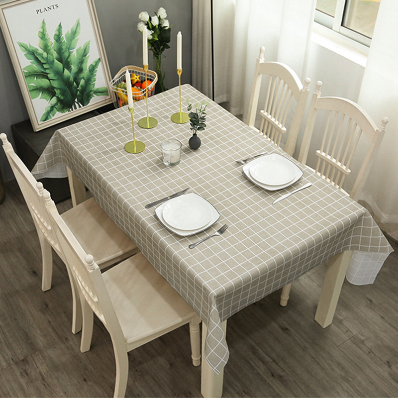 peva simple waterproof and oil-proof home modern style tablecloth fruit heat-proof and disposable plaid tablecloth Specification drawing