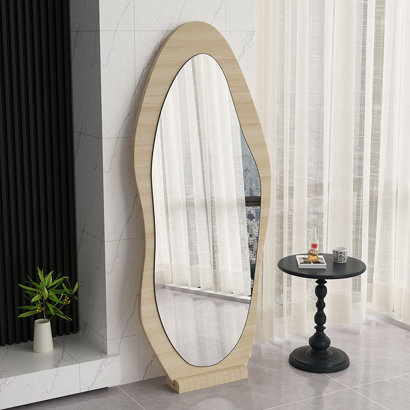 zhonggu full-length mirror home floor mirror high-grade dressing mirror bedroom full-length mirror subnet red special-shaped mirror wall hanging Item Picture
