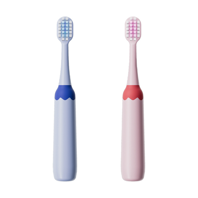 calf adventures children's toothbrush 3-6-9 years old round handle single square hole fine soft fur baby toothbrush Item Picture