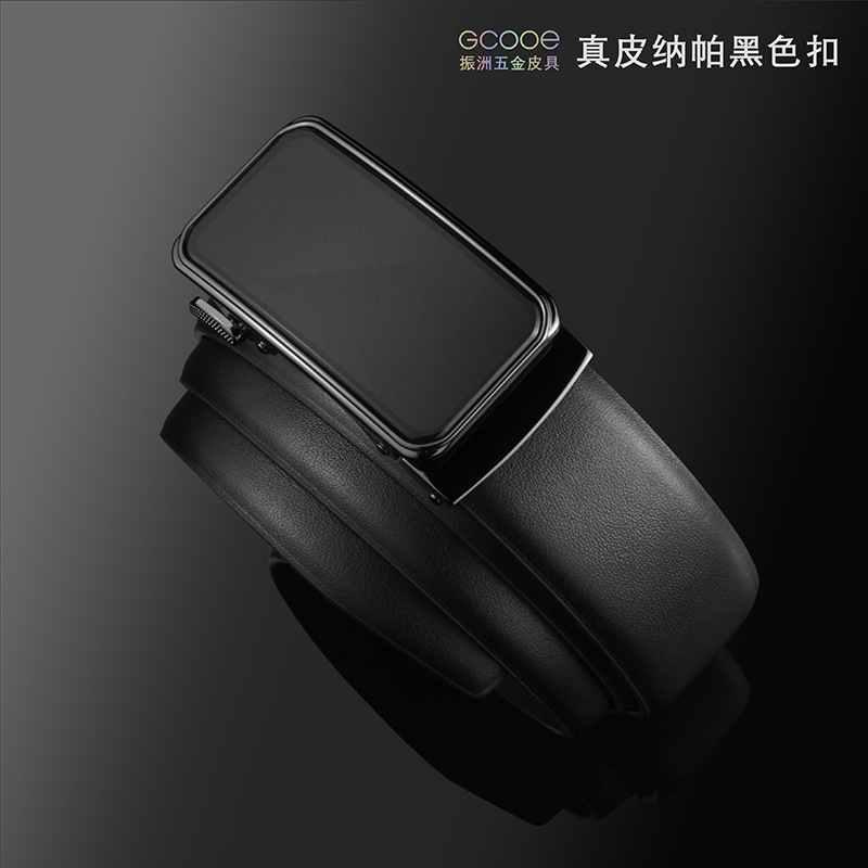 men's first layer cowhide premium belt casual belt custom automatic buckle leather belt logo custom logo Item Picture
