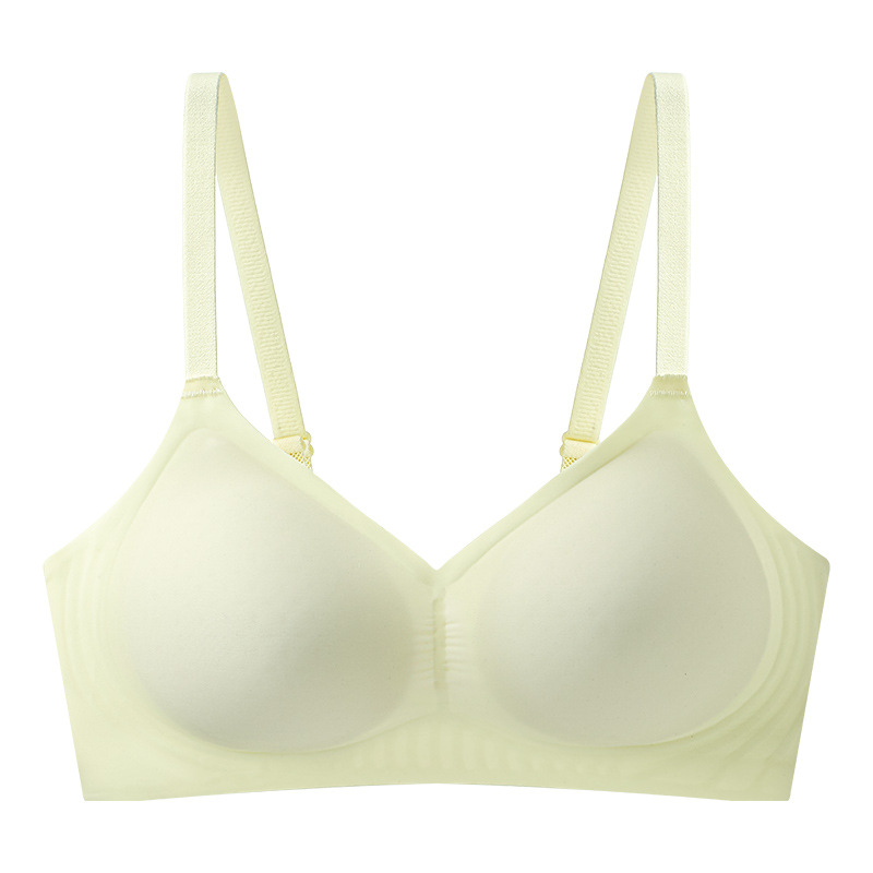 cool underwear women's thin summer push up jelly glue upper support seamless thin breathable soft support bra without steel ring Specification drawing