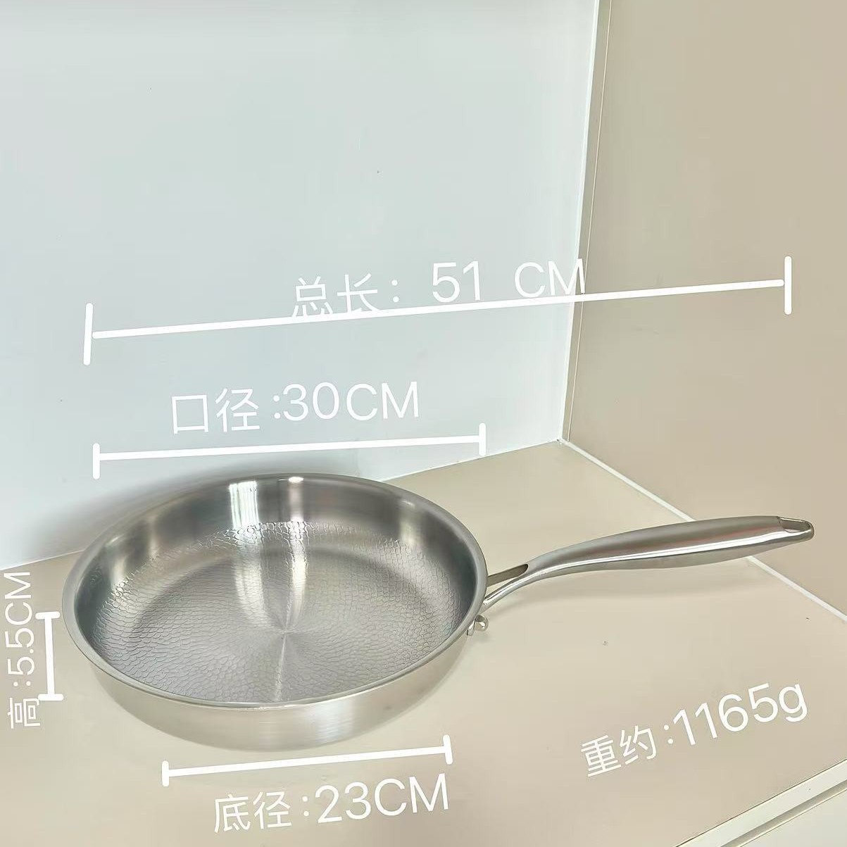 cross-border spot german pan pure titanium home use and commercial use pan non-stick pan can be put into dishwasher steak pot Item Picture