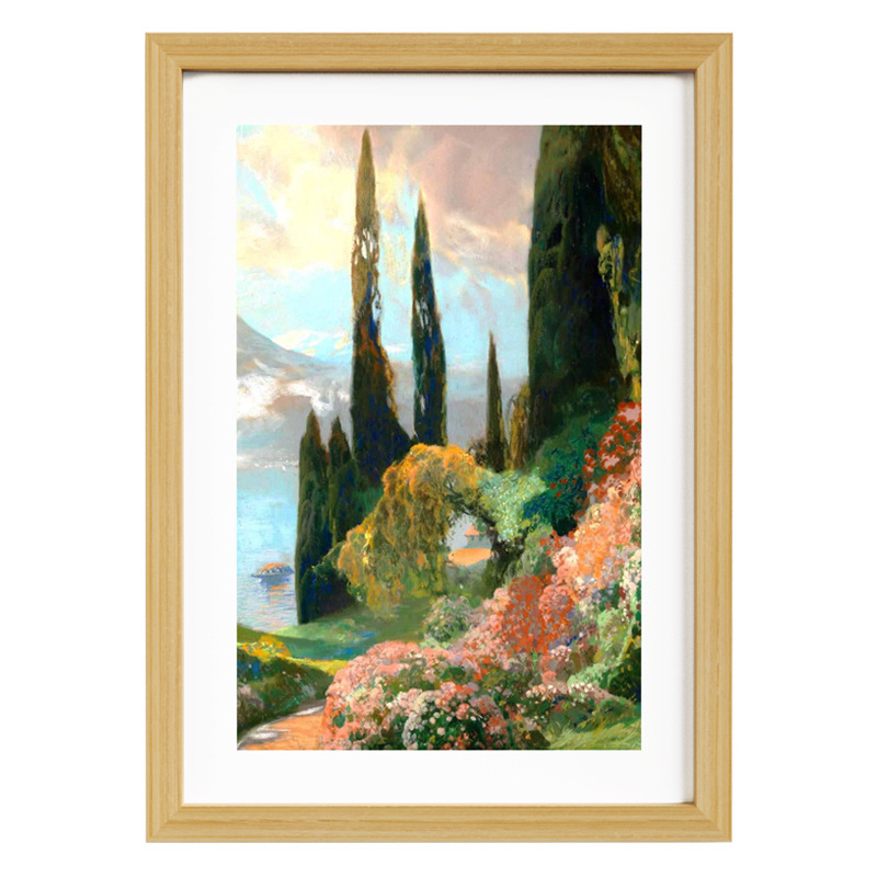 wooden 6-inch photo frame wall-mounted a3a4 paper picture frame 4 open mounting self-mounted large size oil painting frame 12-inch Item Picture