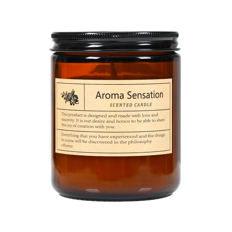tea cup aromatherapy candle cross-border brown bottle soybean smoke-free household bedroom sleep fragrance organic essence oil gift Specification drawing