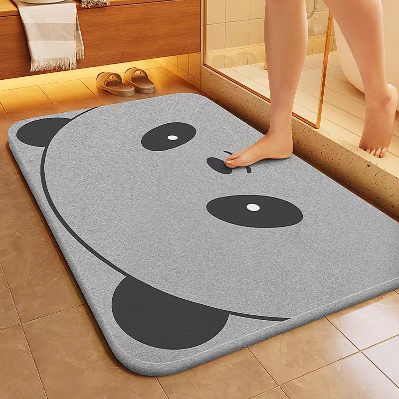 25 household soft diatom ooze bathroom mats bathroom entrance non-slip quick-drying toilet foot mat door mat household carpet thumbnail