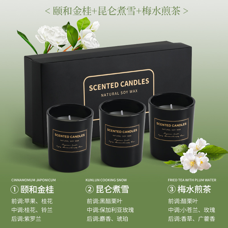 tea light aromatherapy candle with hand gift birthday high sense gift candle aromatherapy atmosphere sense gift box canned scent candle Specification drawing