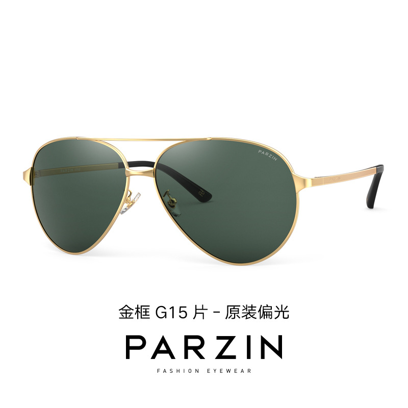 parzin sunglasses men's trendy large frame pilot aviator sunglasses polarized driving sunglasses fashion sunglasses 8009 full figure