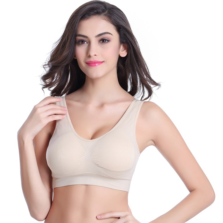 zero binding underwear large size without steel ring seamless adjustment bra one piece thin exercise yoga underwear bra Item Picture