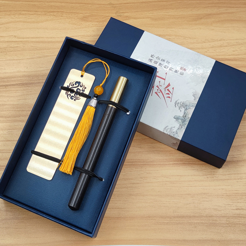bookmark gift set high-end pen ballpoint pen chinese style enterprise business gift signature pen set fixed logo details Picture