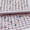 affordable luxury fashion colorful gemstone ring small fresh simple micro inlaid zircon all-match rings hot selling bracelet details Picture
