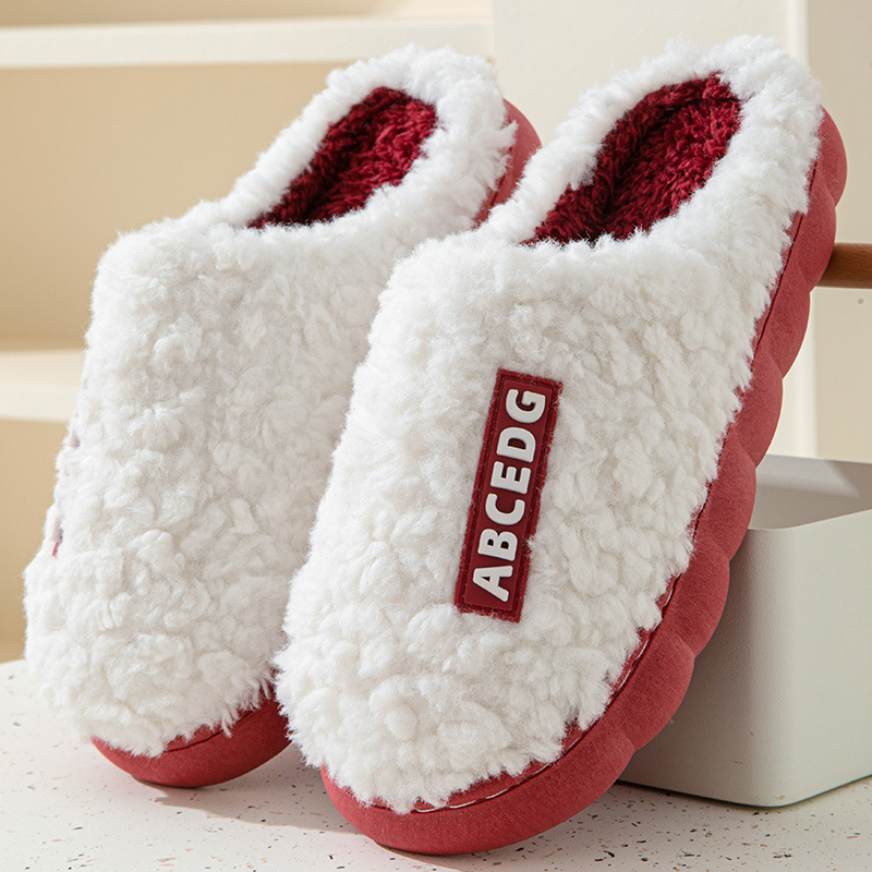 autumn and winter cotton slippers men's winter indoor household non-slip thick bottom and warm keeping new couple slippers wholesale Item Picture