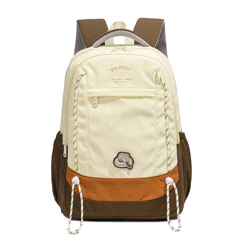 simple korean style contrast color new schoolbag convenient travel casual backpack good-looking stain-resistant large capacity backpack full figure