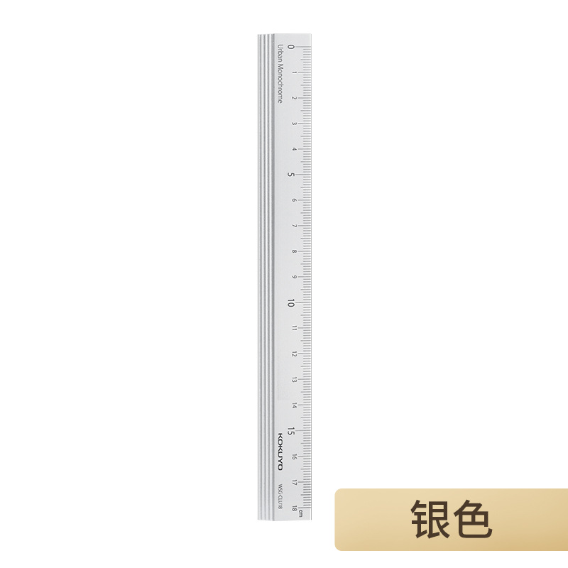 japanese kokuyo folding aluminum ruler transparent ruler portable metal stainless steel ruler for students details Picture