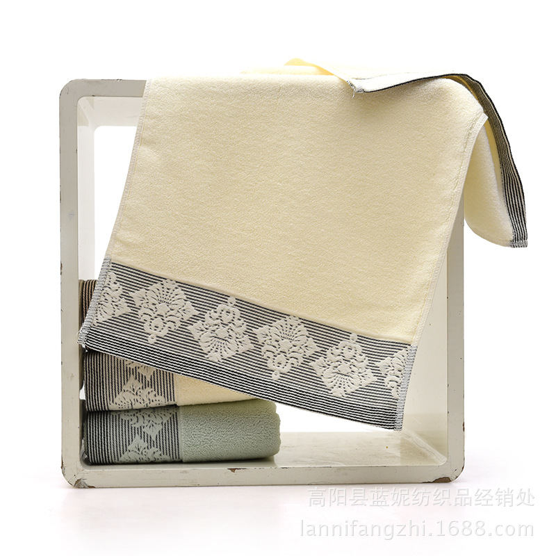 gaoyang factory cotton european flower towel soft absorbent large face towel supermarket gift wholesale household and face wash towel Item Picture