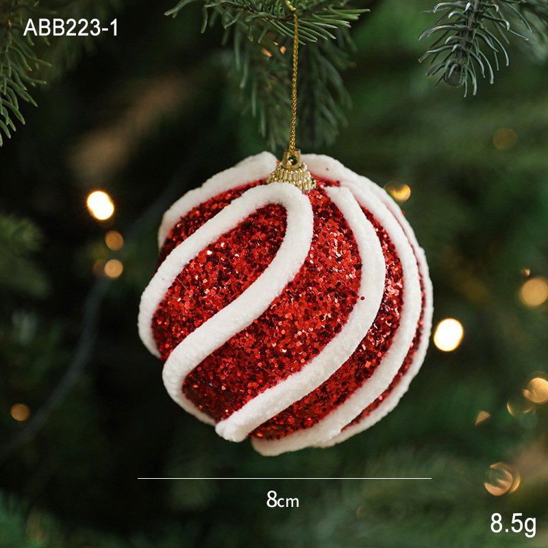 cross-border new red and white foam pendant crutch candy lollipop christmas tree window hanging piece pendant decorations Item Picture