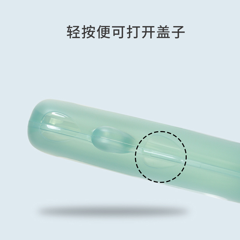 children's tableware infant anti-extrusion fruit puree boxes sucking bags auxiliary complementary food baby feeding artifact non-stick hand Specification drawing