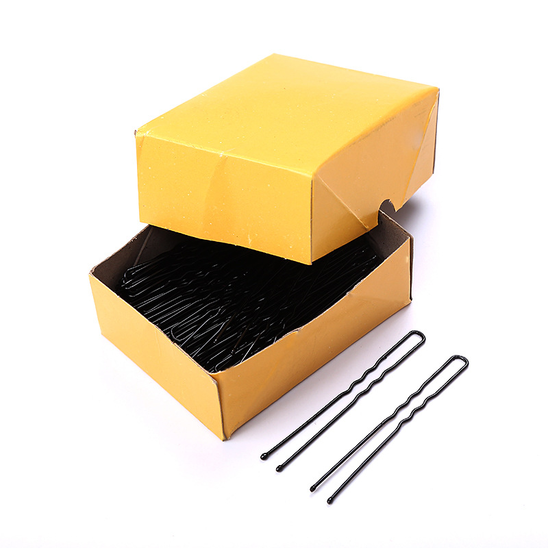 boxed invisible black u-clip updo hairpin studio commonly used barrettes bold fixing tool u-shaped clip hair accessories Specification drawing