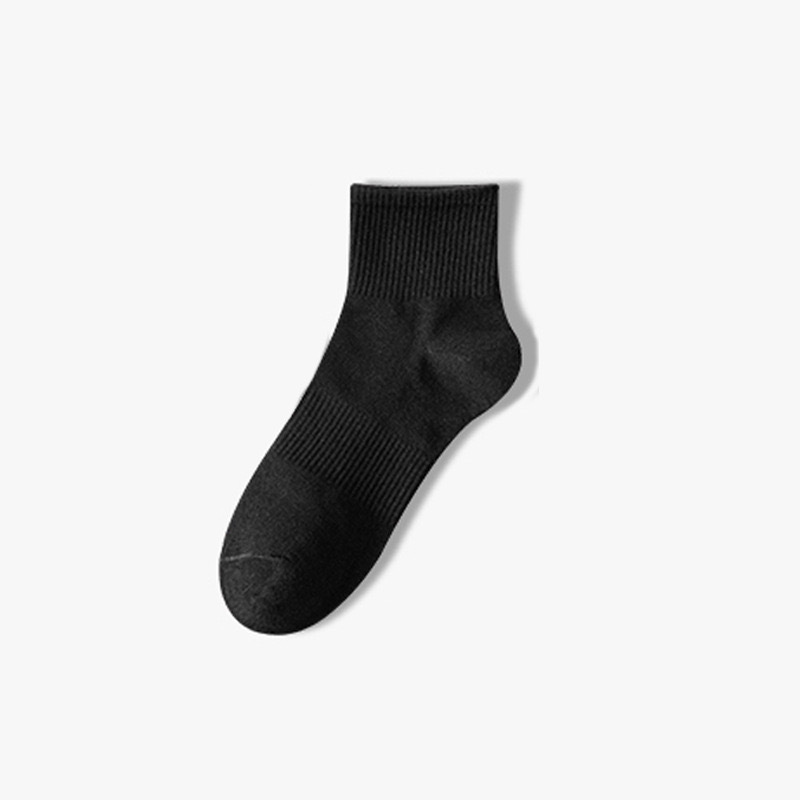 socks men's deodorant and sweat-absorbing spring and summer pure cotton sport mid-calf length sock thin solid color socks summer socks women's boat socks details Picture