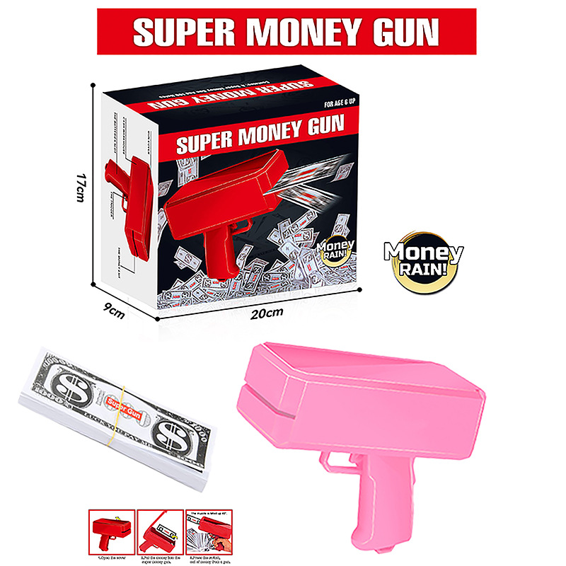 cross-border money spray gun us $jinqiang money spray gun toy money shooting bill gun toy gun source manufacturer money gun details Picture