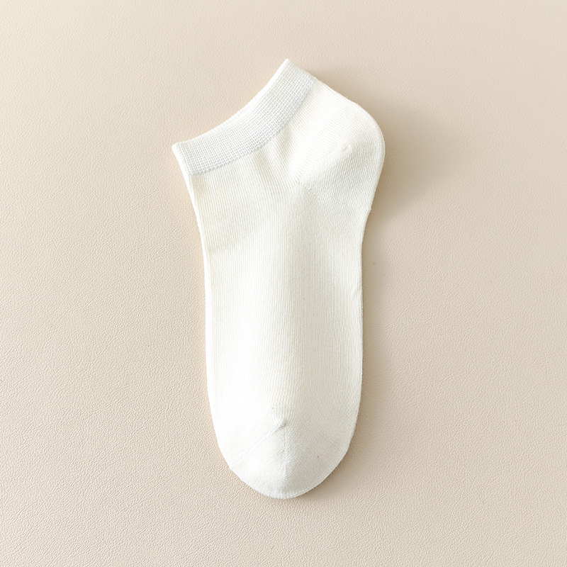 zhuji socks women's summer thin pure cotton socks 7a grade antibacterial deodorant pure cotton sweat absorbing student casual boat socks full figure