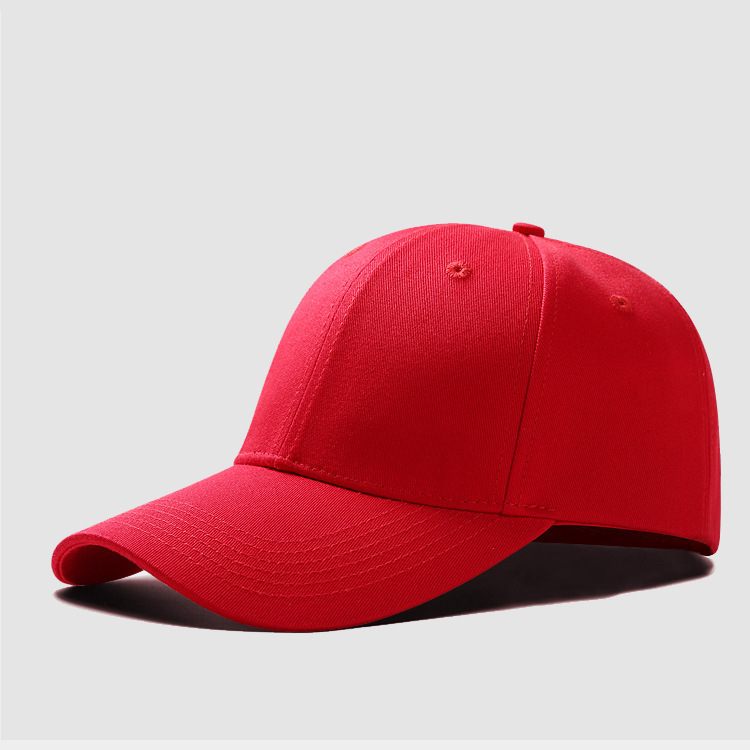 hat men and women solid color pure cotton light board baseball cap sports sun protection sun-poof peaked cap advertising cap factory wholesale Item Picture