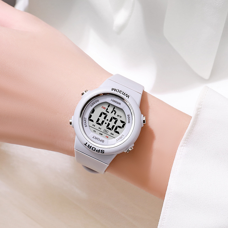 factory wholesale male and female students children's electronic watch multi-function waterproof alarm clock good-looking college style electronic watch Item Picture