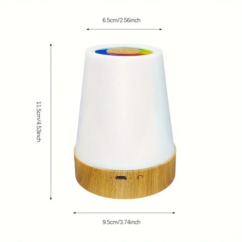 bedside touch atmosphere led small night lamp baby feeding usb charging timing colorful creative multifunctional kt-c Specification drawing