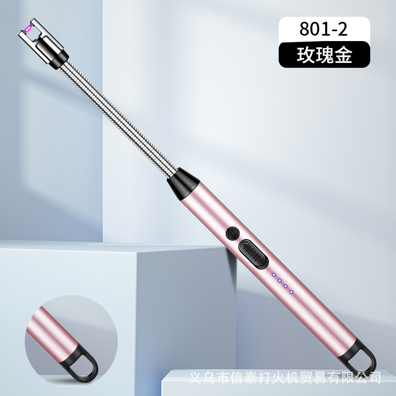 new household gas stove charging igniter lighter power display single arc portable pulse lighter Item Picture