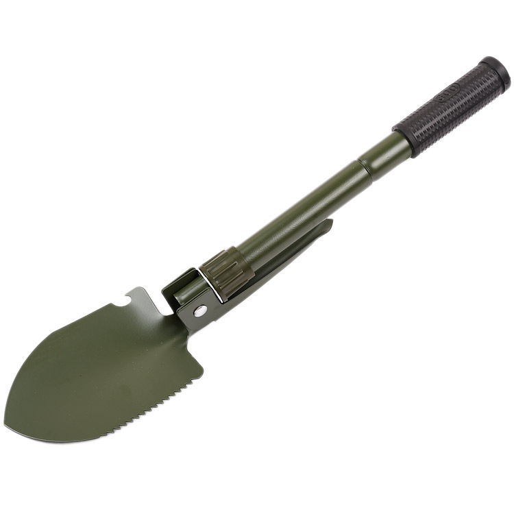 popular outdoor folding soldier shovel multi-functional shovel camping supplies tool survival equipment digging earthworms details Picture