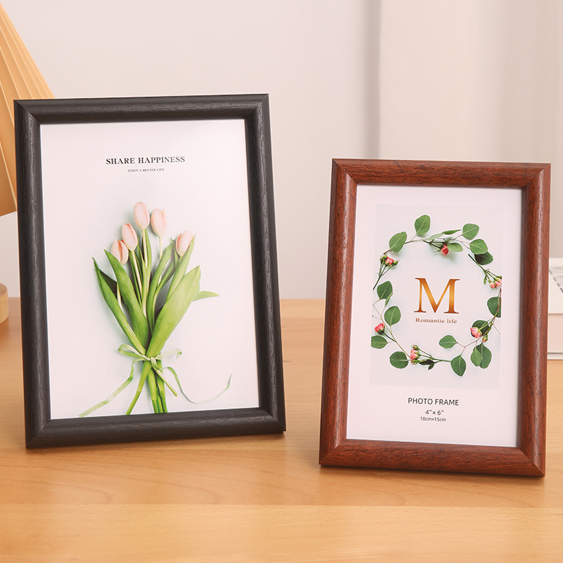 photo frame 6-inch photo frame decoration photo wall 7-inch 8-inch a4 creative simple arc wooden puzzle frame picture frame Specification drawing