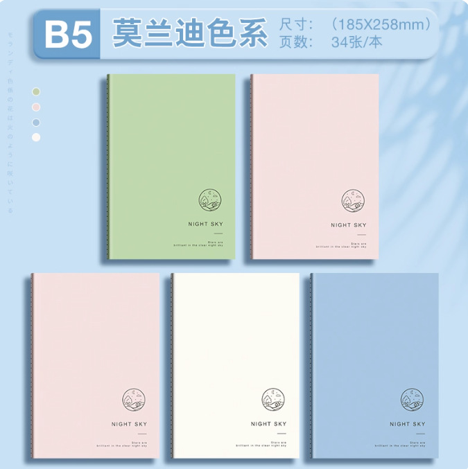 notebook ins simple soft copy b5 college student large soft copy a5 student thickened cowhide thread noteboy full figure