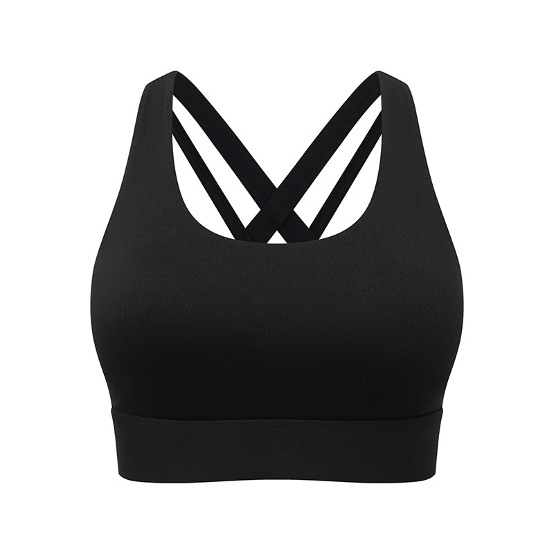 one-piece chest pad adjustable cross beauty back exercise bra fixed cup shockproof yoga fitness large size underwear Specification drawing