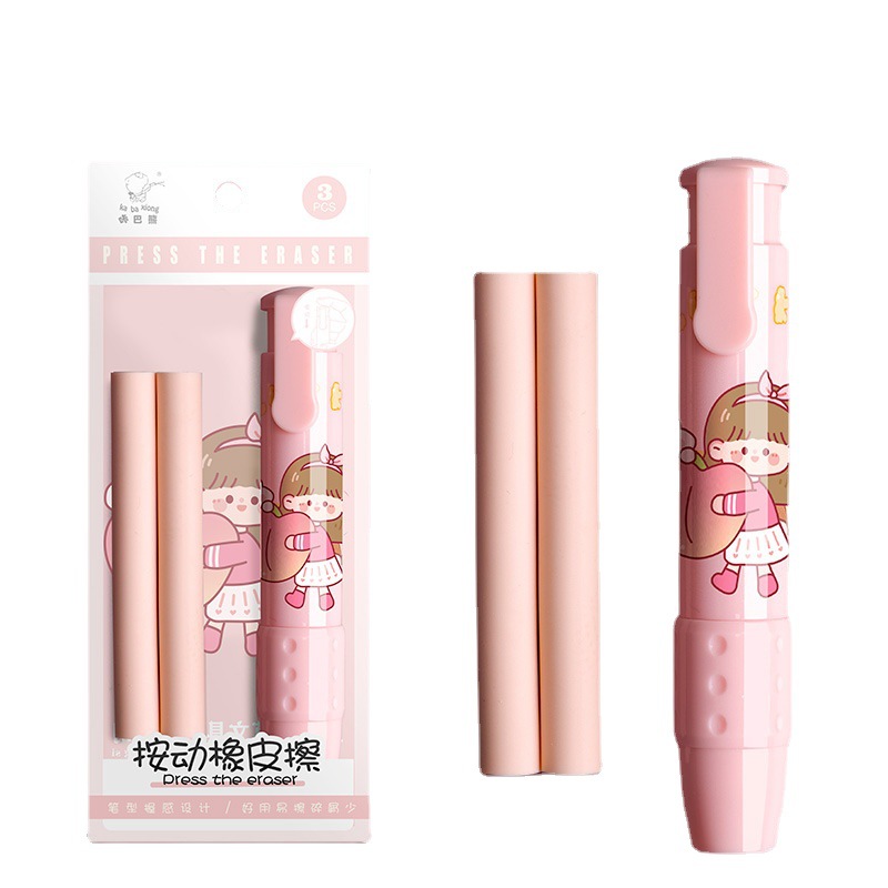 eraser retractable push painting design mark student debris eraser can be used for office push creative Item Picture