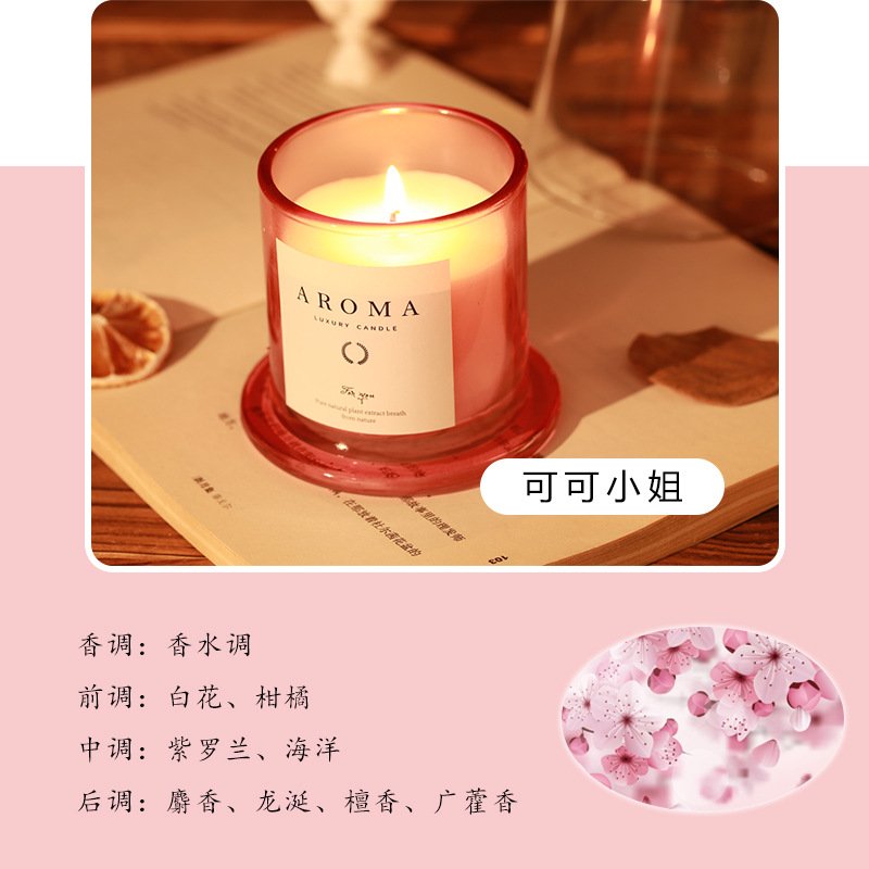 aromatherapy candle adamantine bones glass cup fragrance hand gift handmade canned home smoke-free creative decoration gift box Item Picture