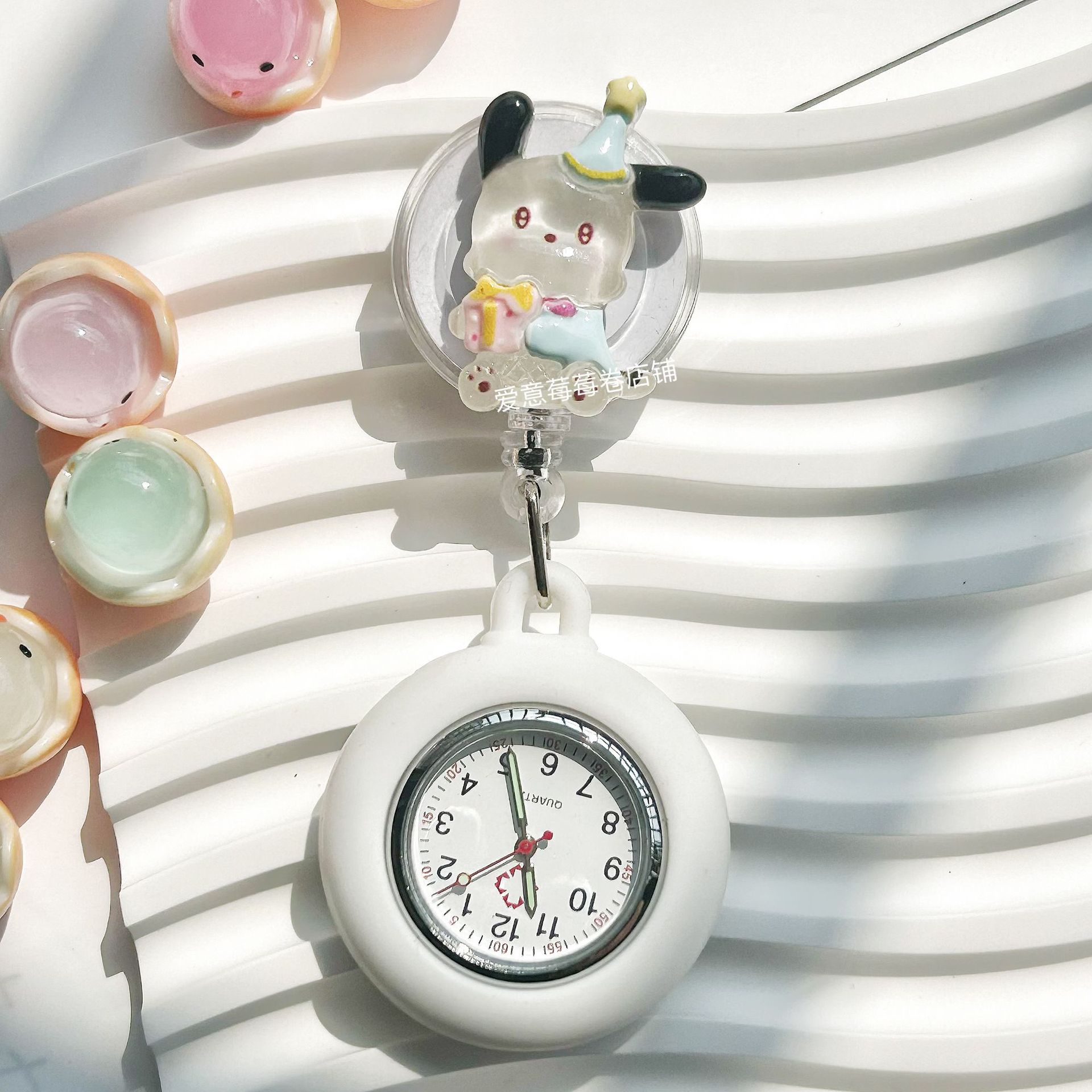 nurse's watch women's waterproof pin pocket watch simple silicone pocket watch student battery exam medical chest pocket watch full figure