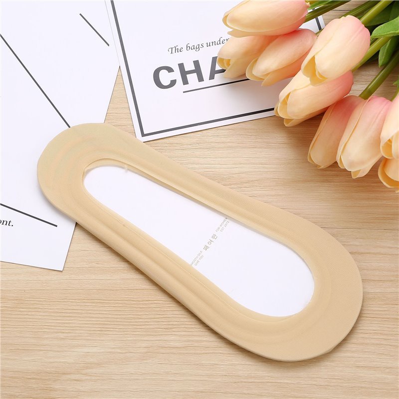 ice silk boat socks women's spring and summer thin silicone non-slip low top invisible socks summer breathable high heels socks for women Item Picture