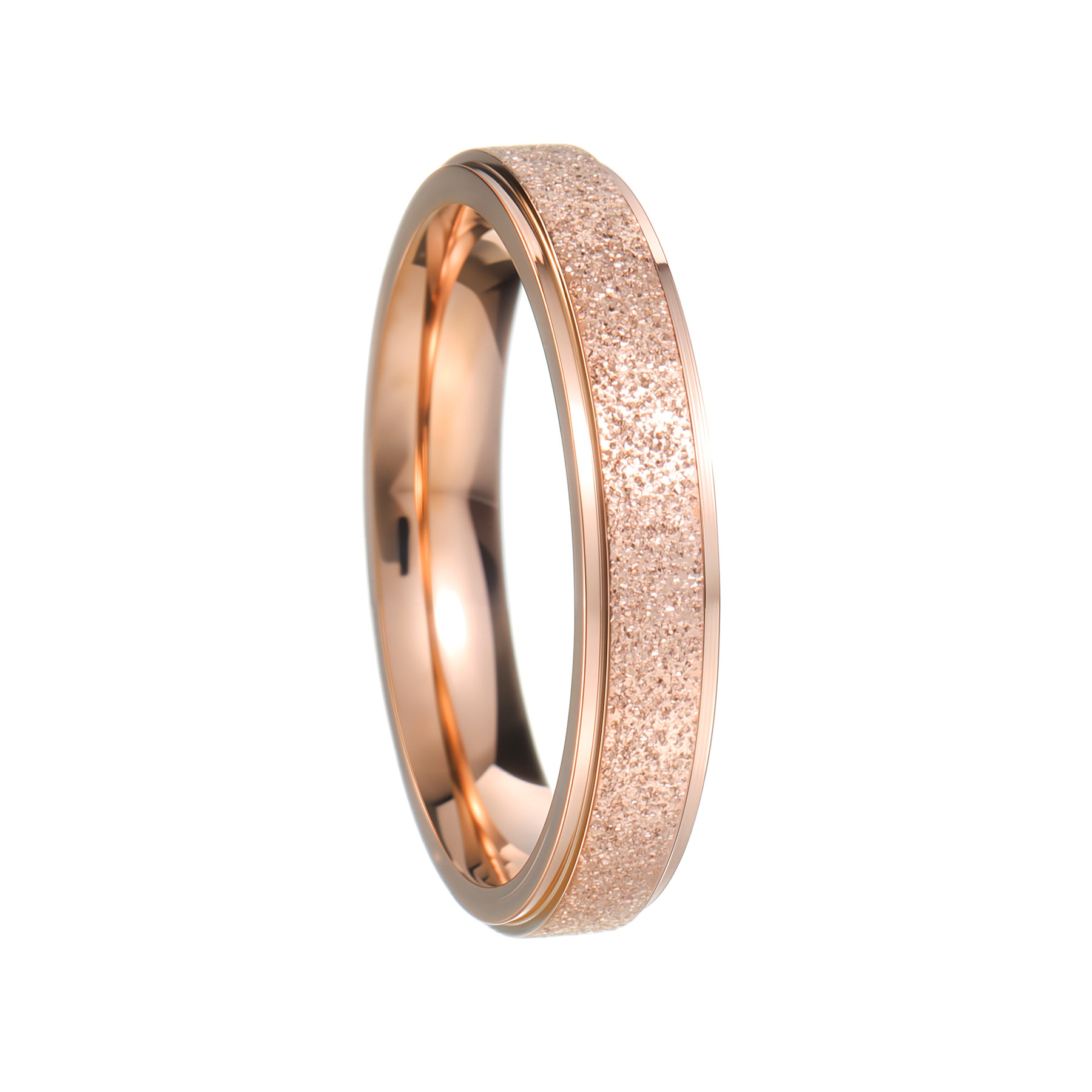 ins hot 2mm thin ring stainless steel frosted tail ring simple fashion popular ornament couple couple rings wholesale Specification drawing