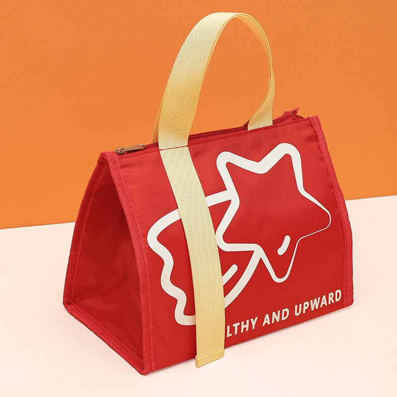 french maillard lunch box bag thickening thermal insulation lunch bag handbag student work with lunch commuter lunch lunch bag Item Picture