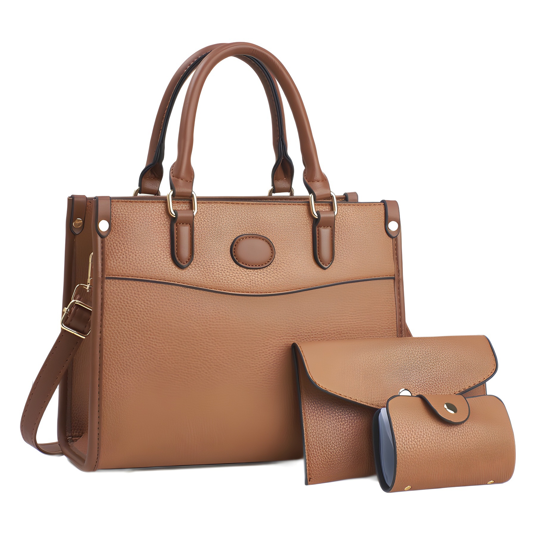 three-piece bag bag taizhou women's bag fashion shoulder bag versatile handbag travel high sense bag bags Item Picture