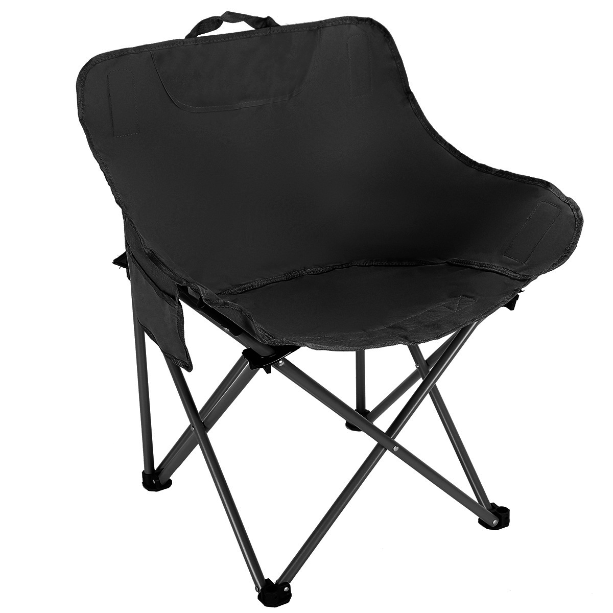 outdoor folding chair portable outdoor stool beach chair camping camping lightweight folding arc moon chair wholesale details Picture