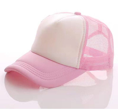 advertising hat customized logo embroidery baseball peaked cap sponge two-color foreign trucker hat customized sponge mesh cap Specification drawing