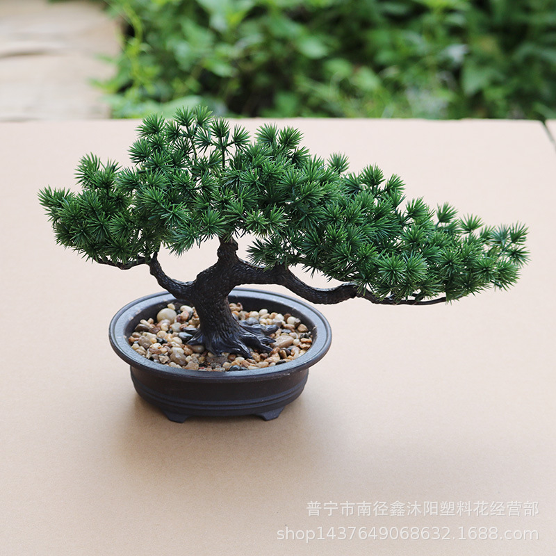 artificial pine home indoor green plant decoration artificial flower potting decoration fake trees big welcome pine plastic bonsai Application Scenario